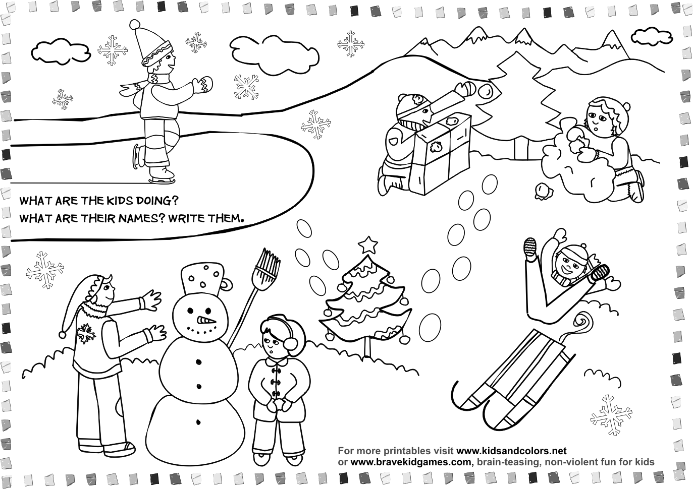 Winter Free Printable