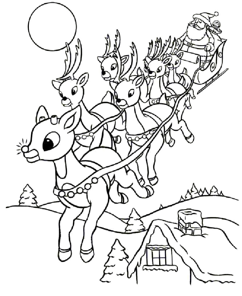 view-santa-and-his-reindeer-coloring-pages-home