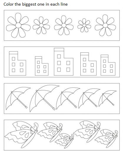 Preschool Worksheets Big And Small