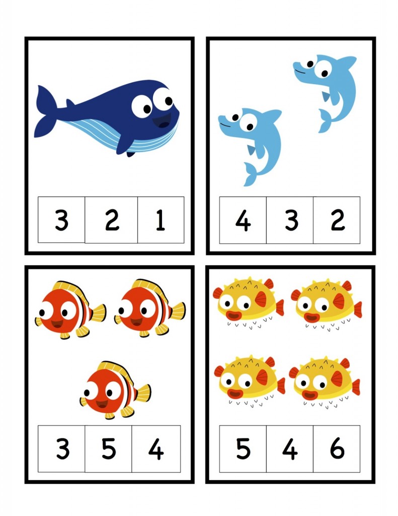 Ocean animal worksheet for kids | Crafts and Worksheets for Preschool