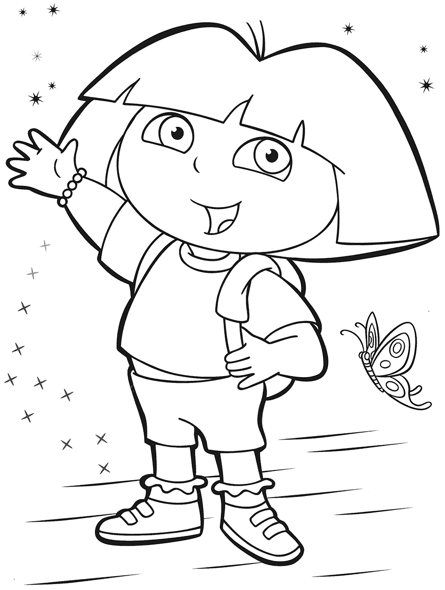 Dora Printable Coloring Pages - Printable Word Searches
