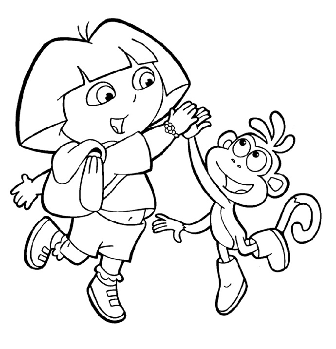 Dora the explorer coloring pages | Crafts and Worksheets for Preschool ...