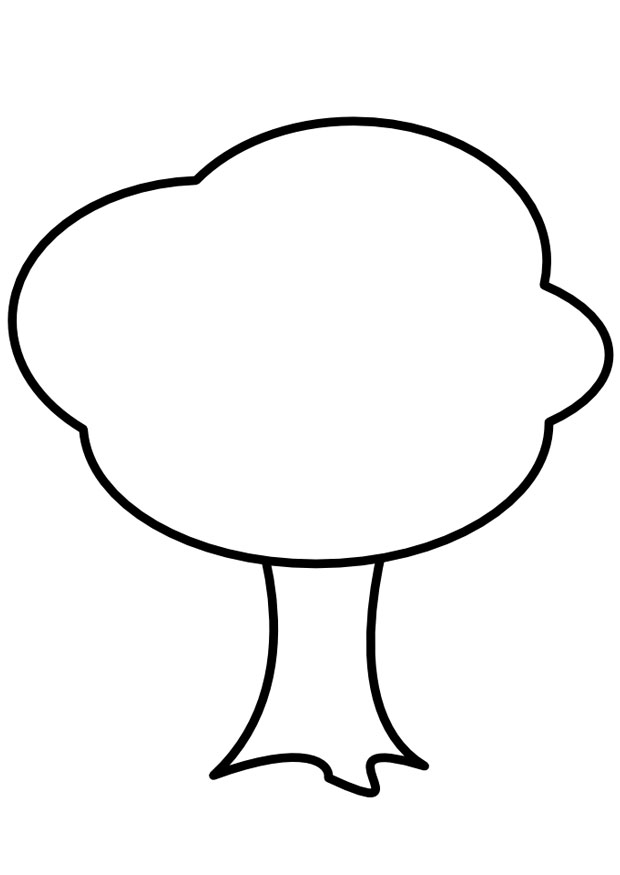 Tree coloring page | Crafts and Worksheets for Preschool,Toddler and ...