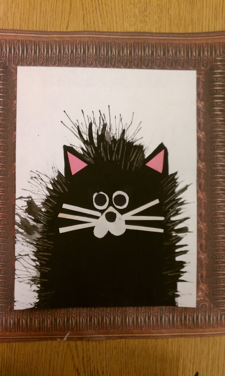 A fork-print cat craft