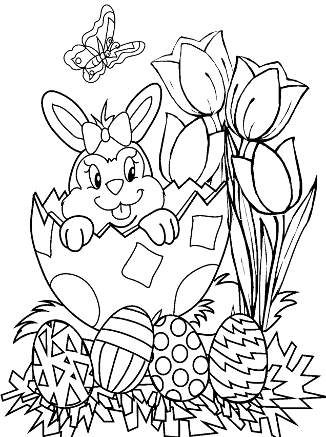 Printable Coloring Pages For Kids Easter Bunny Coloring Pages