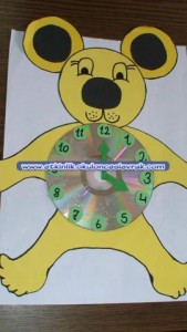 bear clock craft idea (9)