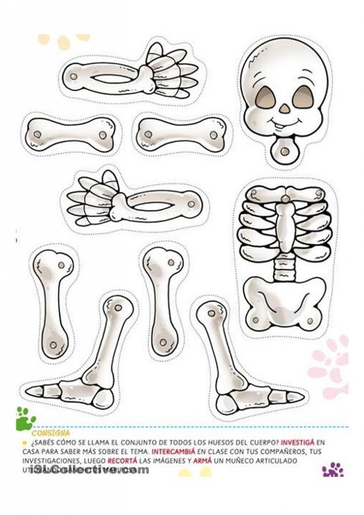 Printable skeleton craft coloring page | Crafts and Worksheets for