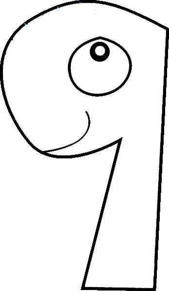 Preschool Number 9 Coloring Page Coloring Pages