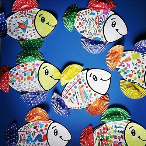 cupcake-liner-fish-craft  Crafts and Worksheets for Preschool,Toddler and  Kindergarten